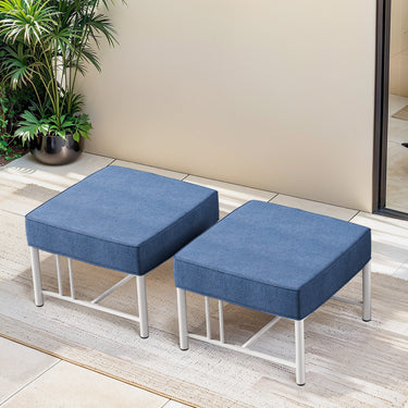 Belord Outdoor Ottoman Set of 2 with 5-inch cushions, durable design, part of the BINGLI Series, suitable for outdoor seating.