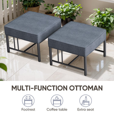 Belord BINGLI 6-piece patio set with high-back swivel rockers and coffee table, outdoor furniture for relaxing outdoor spaces