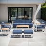 Belord BINGLI 7-piece patio set with high-back swivel rockers and coffee table, outdoor furniture for patio relaxation.