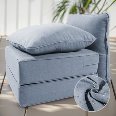 2 Set Outdoor Cushion, High Back and Deep Seating, 6" H x 24" W x 24" D - Belord