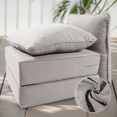 2 Set Outdoor Cushion, High Back and Deep Seating, 6" H x 24" W x 24" D - Belord