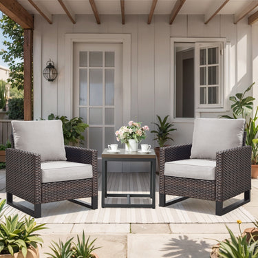 2 Set Outdoor Cushion, High Back and Deep Seating, 6" H x 24" W x 24" D - Belord