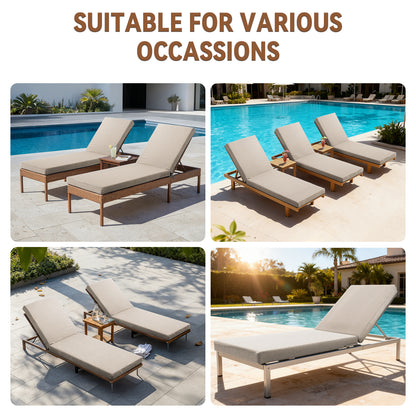 Belord Patio Chaise Lounge Cushion, 72x22x3.5 Inch Outdoor Lounge Chair Pad with Removable Cover, Waterproof, 28D Foam