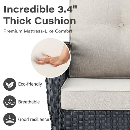 Save 60% - Wicker Rocking Chairs Set with Side Table, NDS Series