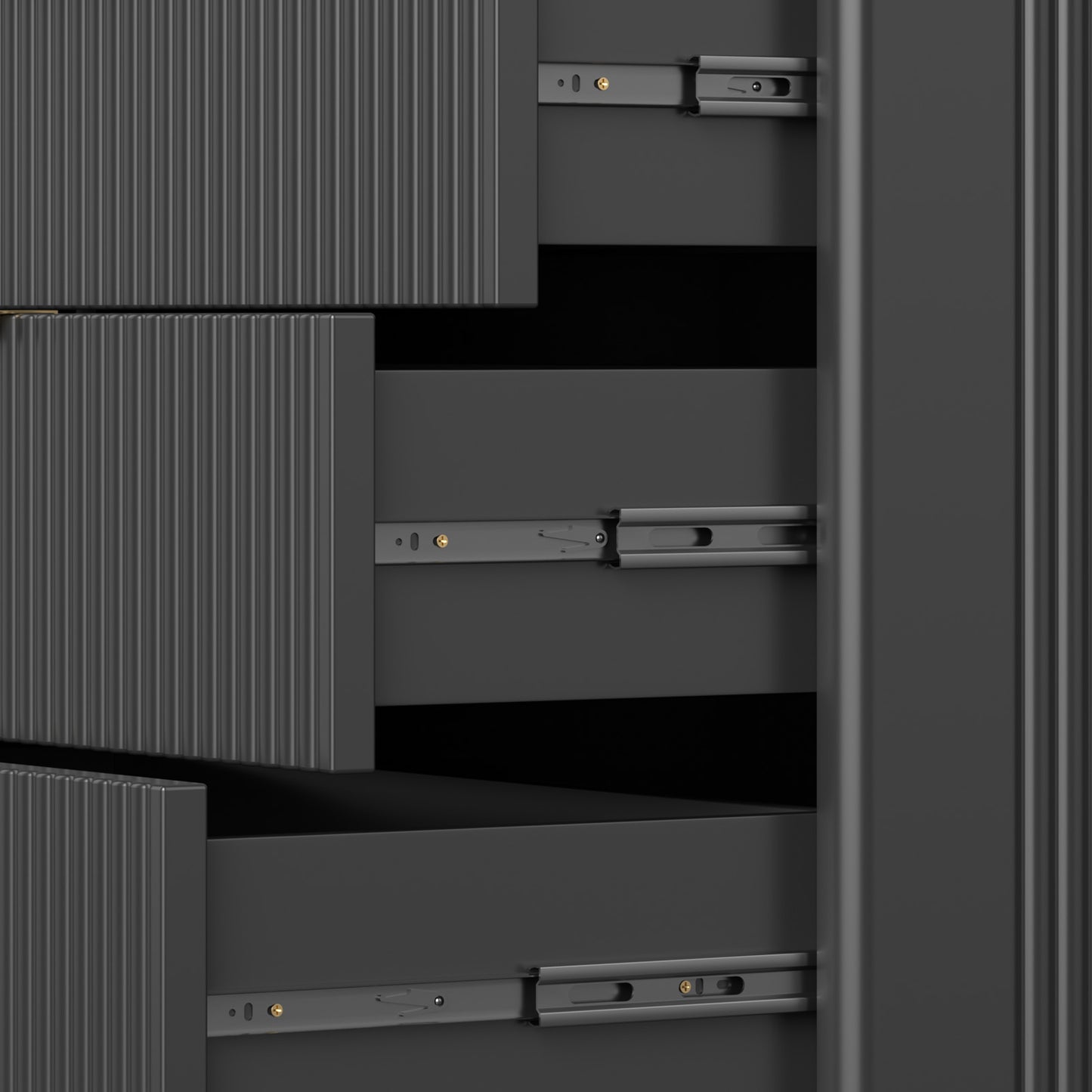 Save 50% - 47" Modern Wood Dresser with 8 Drawers – Fluted Boho Design, Chest of Drawers for Bedroom