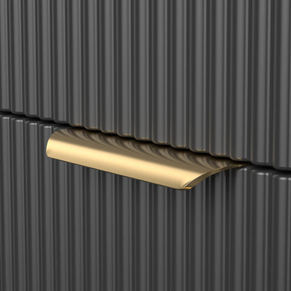 Save 50% - 47" Modern Wood Dresser with 8 Drawers – Fluted Boho Design, Chest of Drawers for Bedroom