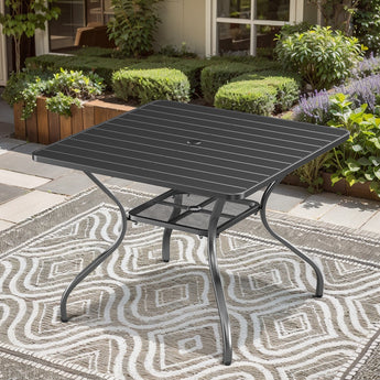 Square Metal Dining Table - Belord