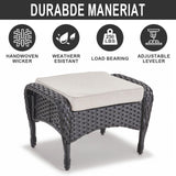 Patio Conversation Set 6-Piece with Glider Loveseat, Rocking Chairs, Side Table, and Ottoman, NDS Series - Belord