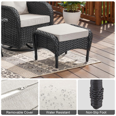 Outdoor Wicker Ottoman, NDS Series - Belord
