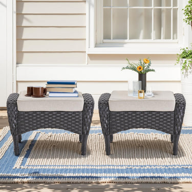 Outdoor Wicker Ottoman, NDS Series - Belord
