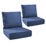 2 Set Outdoor Cushion, High Back and Deep Seating, 6" H x 24" W x 24" D - Belord