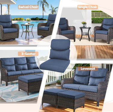 Save 40% - 1 Set High Back and Deep Seating Outdoor Cushion - Belord