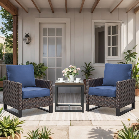 1 Set Outdoor Cushion, High Back and Deep Seating, 6" H x 24" W x 24" D