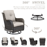 Save 60% - Outdoor 2PC PE Rattan Swivel Glider Chairs, NTC Series - Belord