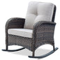 Patio Single PE Wicker Rocking Chair with Thick Cushions, NDS Series