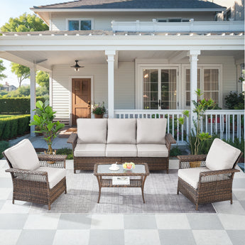 Sofa Set with Patio Chairs and Coffee Table, SS Series - Belord