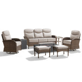 Upgraded 7-Piece Patio Furniture Set with Split Fire Pit Table – Premium Comfort for Backyard Parties, ND Series - Belord