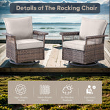 Outdoor 4" Wide Armrest Swivel Glider Chairs, SS Series - Belord