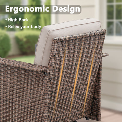 3-Piece Set: Patio Wicker Chairs with Side Table, WNG Series