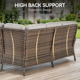 Large Sectional Set 10-Piece with Swivel Glider Chairs, Coffee Table, and Side Table, NDS Series - Belord