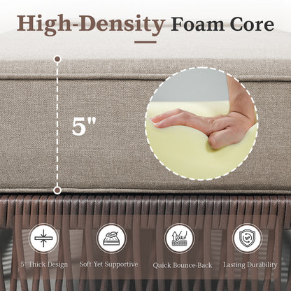 1-Piece Luxury Rattan Chaise Lounge | 6-Position Recline & 5-Inch Cushions, NTC Series