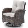 Patio Single PE Wicker Swivel Glider Chair with Thick Cushions, NDS Series - Belord