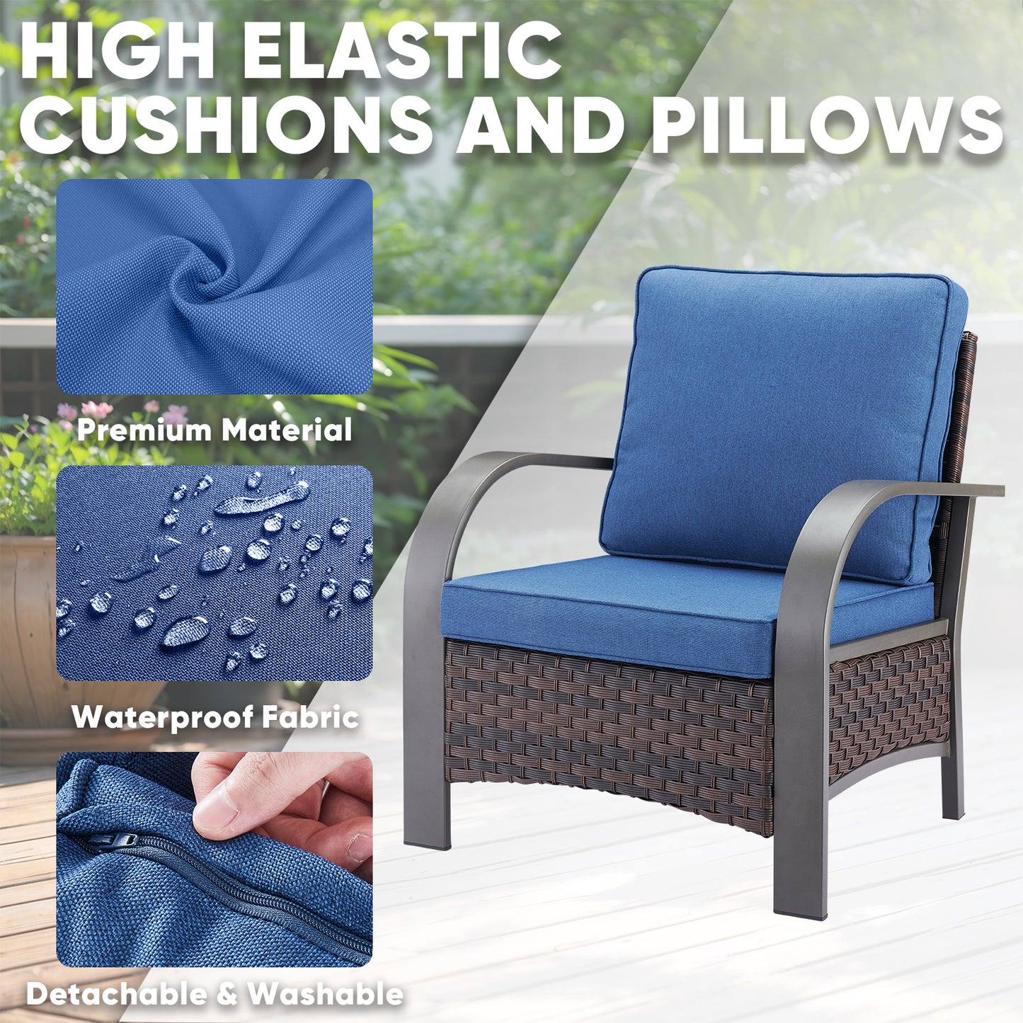 Outdoor Patio Chairs, HW Series