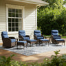 Premium 10-Piece Swivel Chair Patio Set – Deep 6" Cushions & Ottomans for Flexible Outdoor Lounging, ND Series - Belord