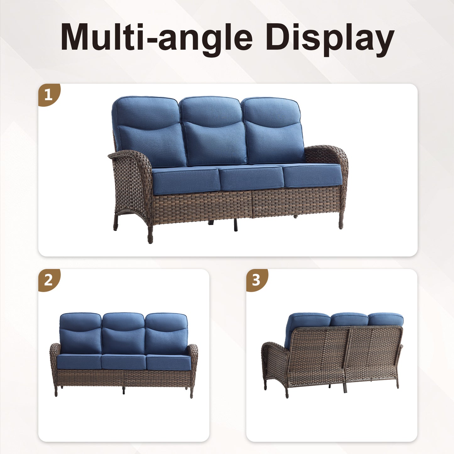 Premium 10-Piece Patio Furniture Set with Metal Fire Pit Table – High-Back Seating for Backyard Living, ND Series - Belord