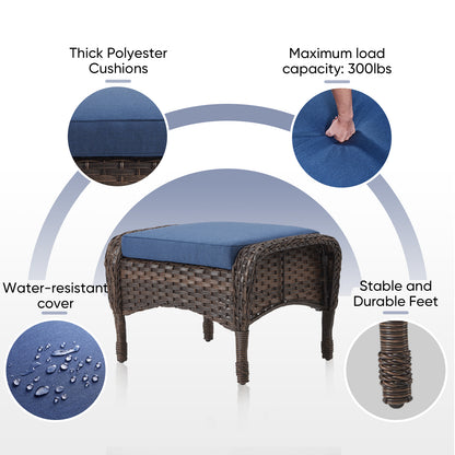 Premium 10-Piece Patio Furniture Set with Metal Fire Pit Table – High-Back Seating for Backyard Living, ND Series - Belord