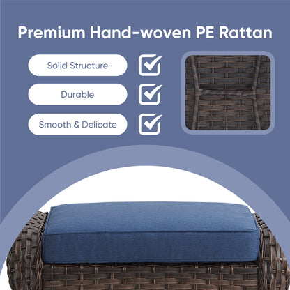 Premium 10-Piece Patio Furniture Set with Metal Fire Pit Table – High-Back Seating for Backyard Living, ND Series - Belord