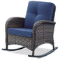 Patio Single PE Wicker Rocking Chair with Thick Cushions, NDS Series