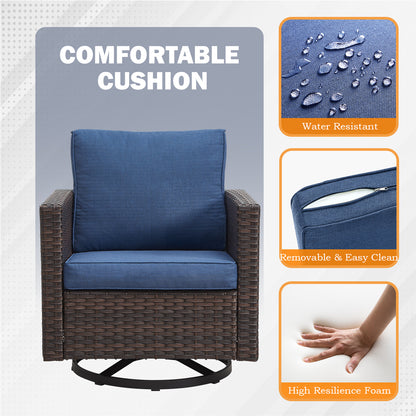 Outdoor 1-Piece Swivel Glider Chairs- 350LBS Weight Capacity, GRS Series