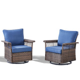 Outdoor 4" Wide Armrest Swivel Glider Chairs, SS Series - Belord
