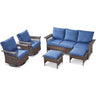 Sofa Set with Swivel Glider Chairs and Ottoman, SS Series - Belord