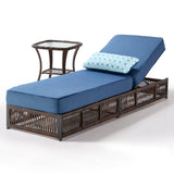 Solo Relaxation Set: 1 Adjustable 76.8" Chaise Lounge with 5-Inch Cushions & Side Table, NTC Series - Belord