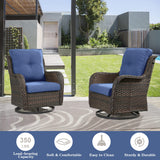 Save 60% - Outdoor 2PC PE Rattan Swivel Glider Chairs, NTC Series - Belord