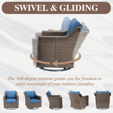 Outdoor Swivel Glider Chairs, DAR Series - Belord