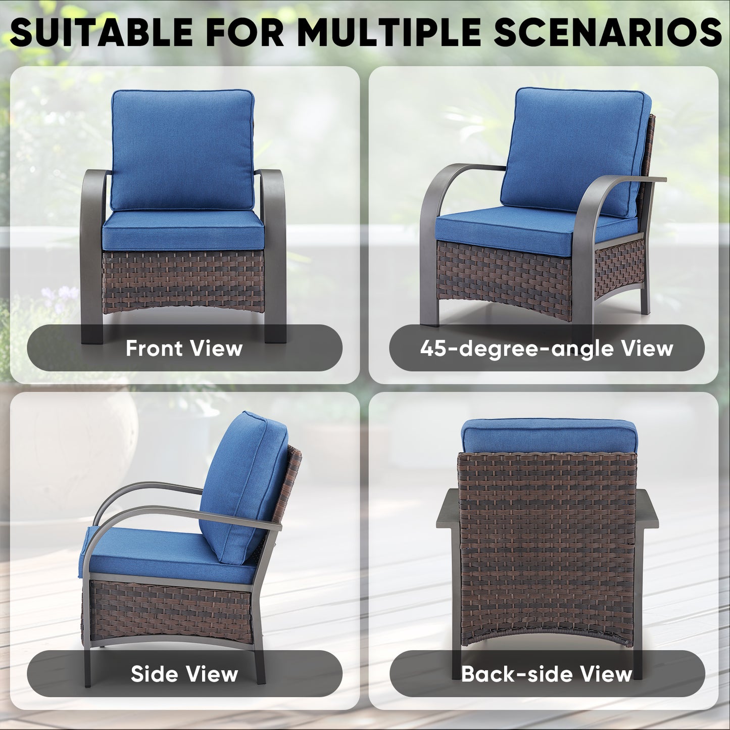 Outdoor Patio Chairs, HW Series