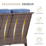 Oversized 3-Seat Wicker Sofa for Outdoor Patio – High Back & Extra Thick Cushions / NT Series - Belord