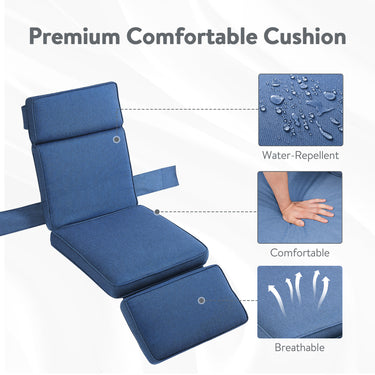 Outdoor 108° to 155° Adjustable Chaise Longue 1 PC, NDS Series - Belord