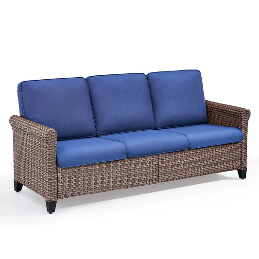HLC Series: 3-Seat Patio Sofa with 3.9" Deep Seat Cushion, HLC Series