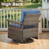 Swivel Glider Chairs Set with Side Table, SS Series - Belord