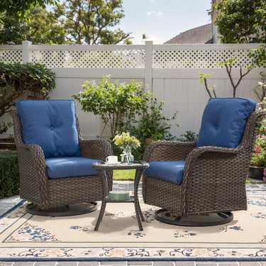 Save 60% - Swivel Glider Chairs Set with Side Table, NTC Series - Belord