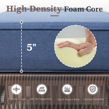 3-Piece Ultimate Comfort Lounge Set – 2 Adjustable 76.8" Chaise Lounges with 5-Inch Cushions + Side Table, NTC Series