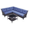 Save 50% - 7-Piece L-Shaped Patio Sectional Sofa Set + Wicker Coffee Table, NTC Series - Belord