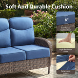 Premium 1-Piece Patio Sofa with Upgraded 6" Cushions – All-Weather Hand-Woven Wicker, High-Back Comfort for Garden & Front Porch, ND Series - Belord