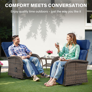 Premium Dual-Adjust Swivel Chaise - Patio Recliner with Customizable Backrest & Footrest, Luxury All-Weather Wicker - Belord