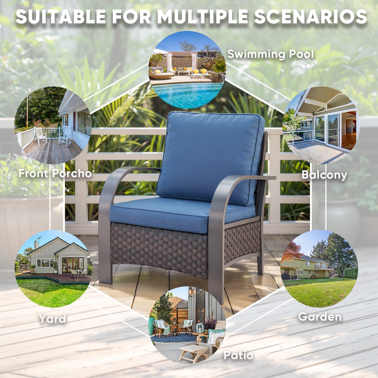 Outdoor Patio Chairs, HW Series