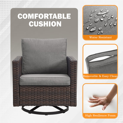 Outdoor 1-Piece Swivel Glider Chairs- 350LBS Weight Capacity, GRS Series